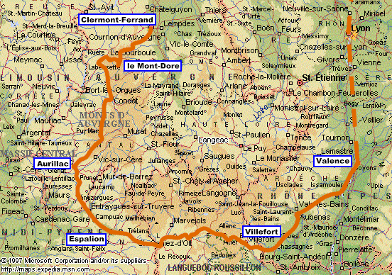 Cycling from Clermont-Ferrand, France to Valence, France