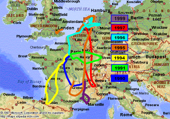 Click a year for more cycling in France details.