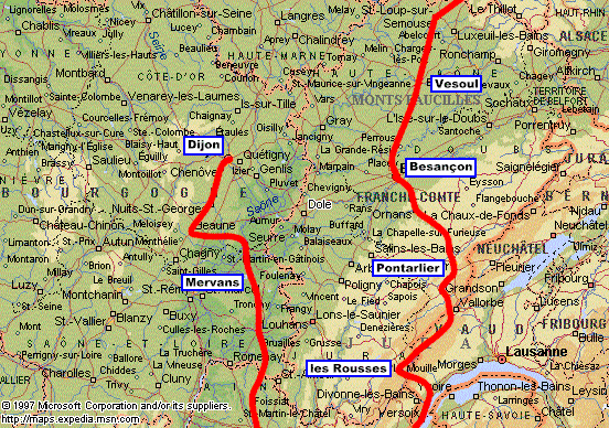 Cycling from Vesoul, France to Geneve, Switzerland