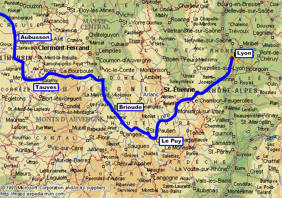 Cycling from Aubusson, France to Lyon, France