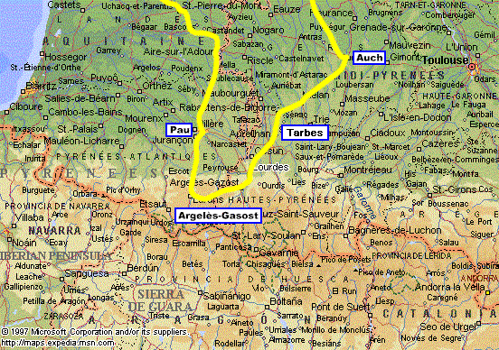 Cycling from Auch, France to Pau, France